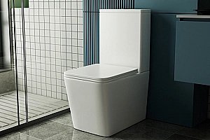 Унитаз-компакт Abber Rechteck AC1210T белый, с крышкой микролифт, с бачком, безободковый, слив-торнадо купить в интернет-магазине Sanbest