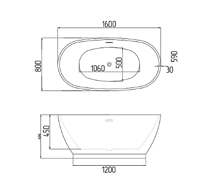 Ванна акриловая Grossman Classic 160х80 GR-2602 белая купить в интернет-магазине Sanbest
