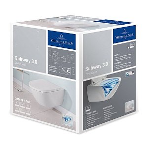 Унитаз Villeroy&Boch Subway 3.0 4670TS01 безободковый, с крышкой микролифт купить в интернет-магазине Sanbest