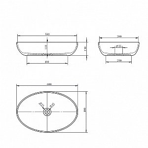 Раковина накладная ABBER Stein AS2619 белая матовая купить в интернет-магазине Sanbest