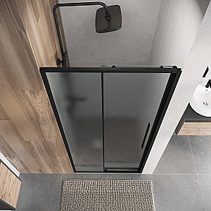 Душевая дверь Niagara Nova 110 NG-84-L11CHB профиль черный матовый/стекло шиншилла купить в интернет-магазине Sanbest