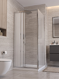 Душевой уголок BelBagno UNO-195-AHF-31-100/90-P-Cr стекло матовое/профиль хром купить в интернет-магазине Sanbest