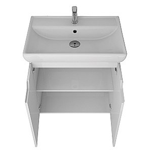 Тумба с  раковиной подвесная/напольная Dreja Q PLUS (D) 70 белый глянец для ванной в интернет-магазине Sanbest