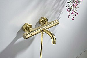 Смеситель для ванны Aquatek Европа AQ1343BG золото шлифованное купить в интернет-магазине сантехники Sanbest