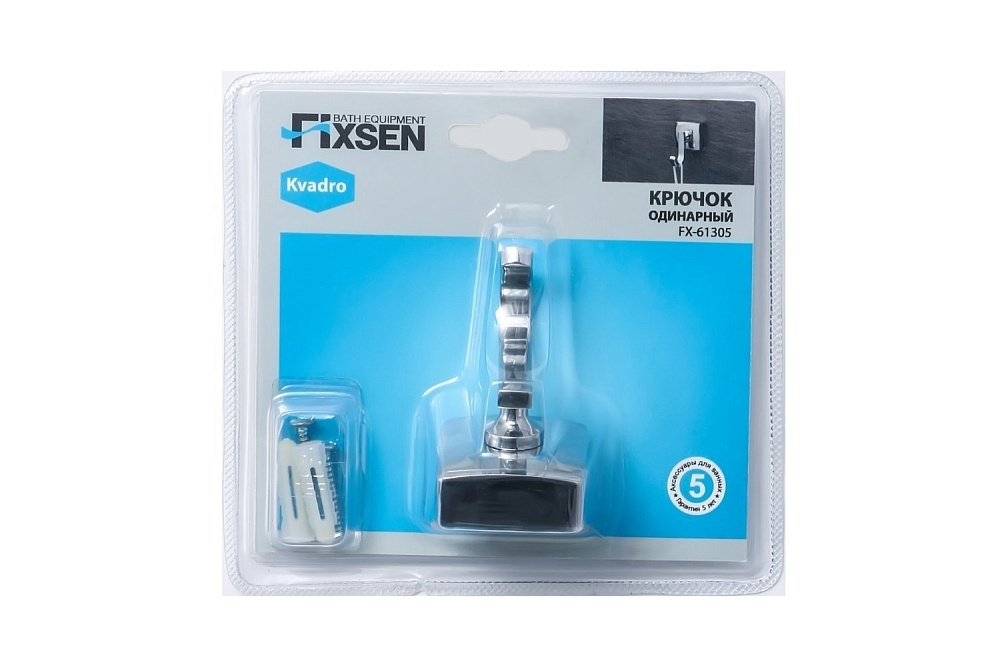 Крючок FIXSEN KVADRO FX-61305 купить в интернет-магазине сантехники Sanbest