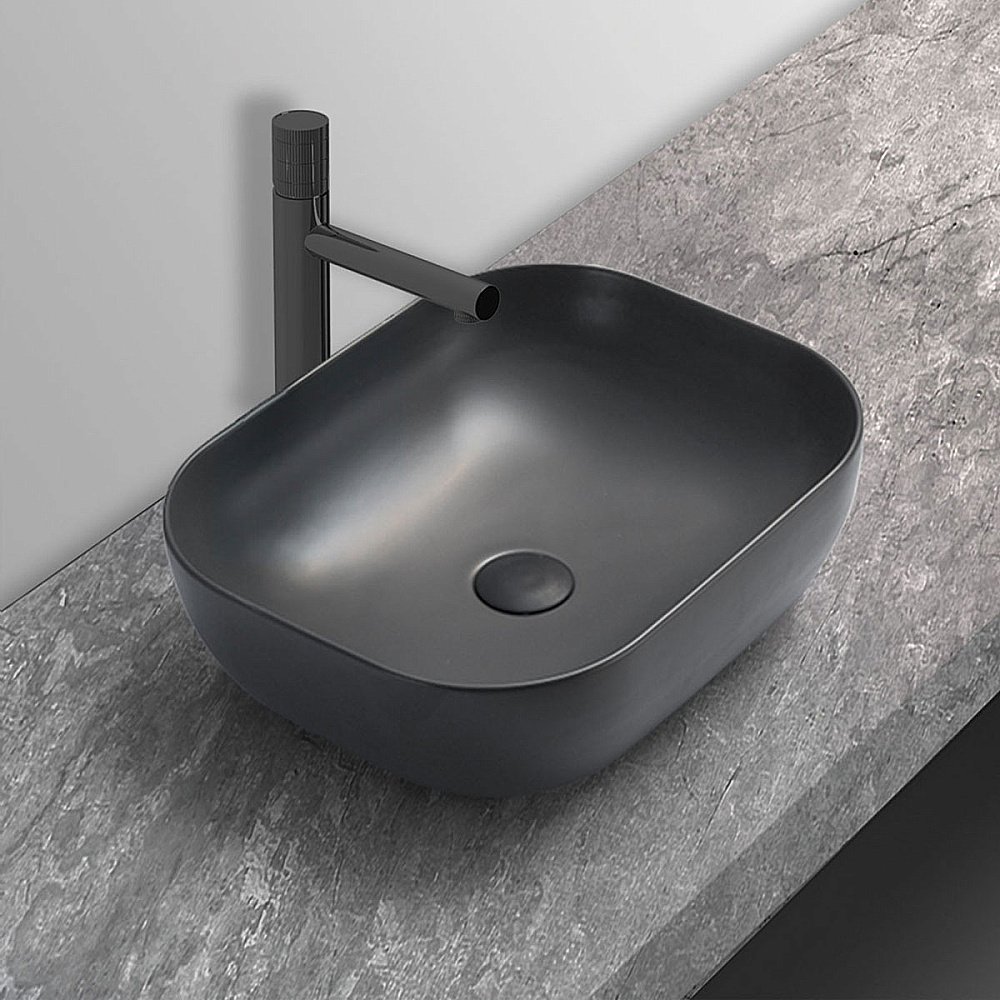 Раковина накладная Vincea 50,5 VBS-101MA антрацит матовый купить в интернет-магазине Sanbest