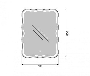Зеркало BelBagno SPC-OND-600-800-LED-TCH в ванную от интернет-магазине сантехники Sanbest