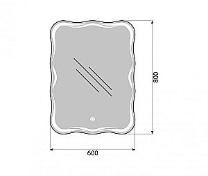 Зеркало BelBagno SPC-OND-600-800-LED-TCH в ванную от интернет-магазине сантехники Sanbest