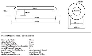 Поручень Bemeta Help program 301100704 купить в интернет-магазине сантехники Sanbest