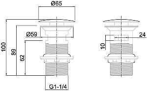 Донный клапан для раковины Allen Brau Priority 5.31023-BN никель брашированный купить в интернет-магазине сантехники Sanbest