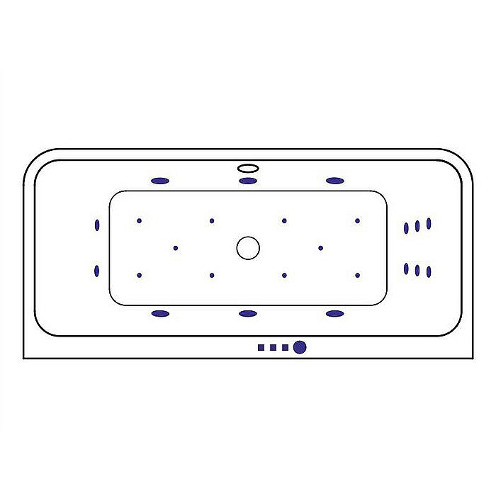 Ванна акриловая EXCELLENT Arana ULTRA WAEX.ARA18.ULTRA.GL 180x85 белая с гидромассажем купить в интернет-магазине Sanbest