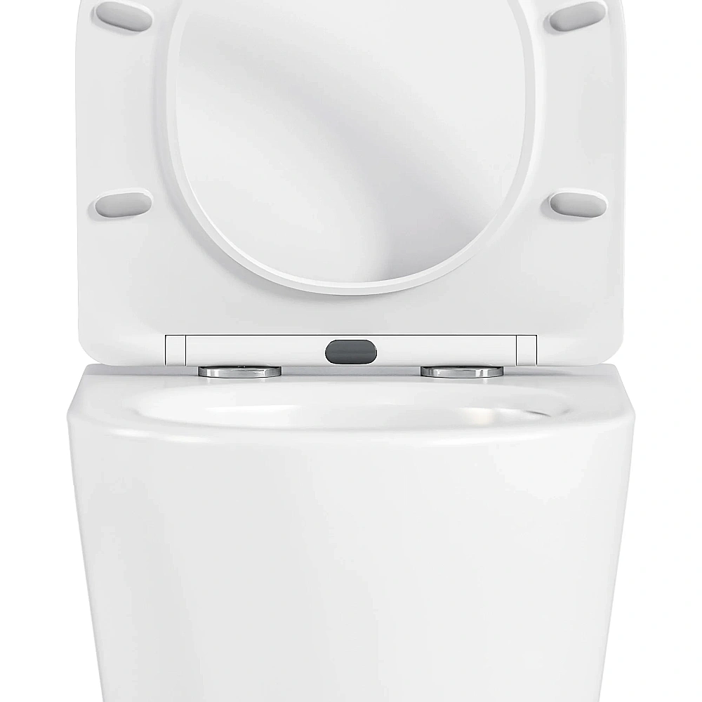 Унитаз подвесной Hansmann keramik ROUND TORNADO УНИ0010 безободковый, с крышкой микролифт, слив торнадо купить в интернет-магазине Sanbest