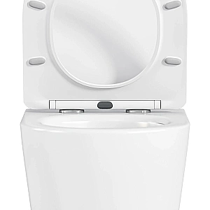 Унитаз подвесной Hansmann keramik ROUND TORNADO УНИ0010 безободковый, с крышкой микролифт, слив торнадо купить в интернет-магазине Sanbest