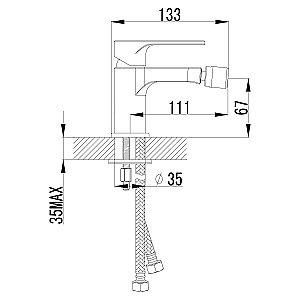 Смеситель для биде Lemark Plus Grace LM1508C купить в интернет-магазине сантехники Sanbest