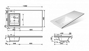 Раковина Эстет DALLAS silk 100 ФР-00014928 белая матовая купить в интернет-магазине Sanbest