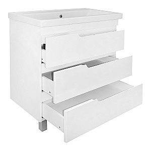 Тумба с раковиной Azario KANTRI 80/3 Н CS00097257 белая для ванной в интернет-магазине Sanbest