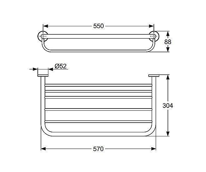 Полка с полотенцедержателем Ideal Standard IOM A9106AA купить в интернет-магазине сантехники Sanbest