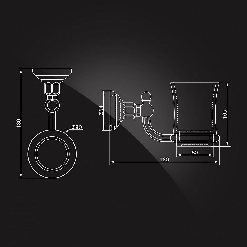 Стакан для зубных щеток Elghansa PRAKTIC Chrome Accessories PRK-412 купить в интернет-магазине сантехники Sanbest