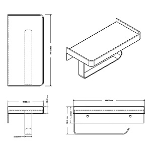 Держатель туалетной бумаги Azario ALTRE AZ-688B черный матовый купить в интернет-магазине сантехники Sanbest