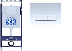 Инсталляция для унитаза Aquatek Easy Fix INS-0000010 с кнопкой KDI-0000021 белая купить в интернет-магазине сантехники Sanbest