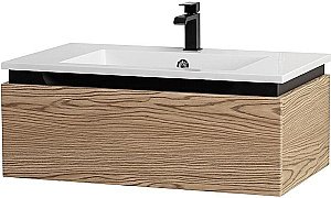 Тумба с раковиной Cezares Slider 80 SLIDER-800-1C-SO-RT дуб тангент для ванной в интернет-магазине Sanbest