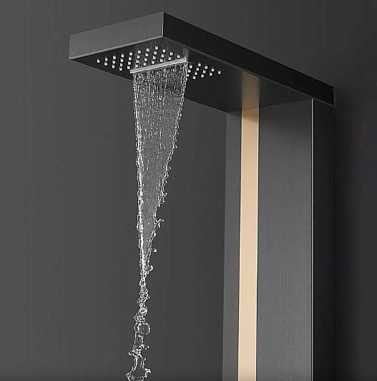 Душевая панель Black&White Gravity GR026 графит/золото купить в интернет-магазине сантехники Sanbest