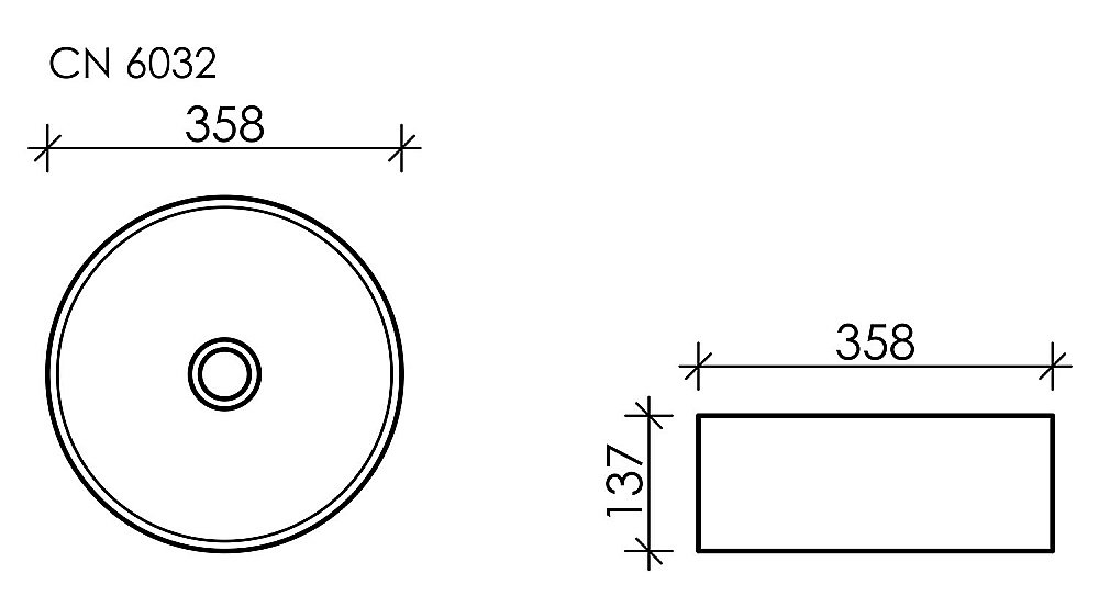 Раковина накладная Ceramica Nova Element CN6032 белый купить в интернет-магазине Sanbest