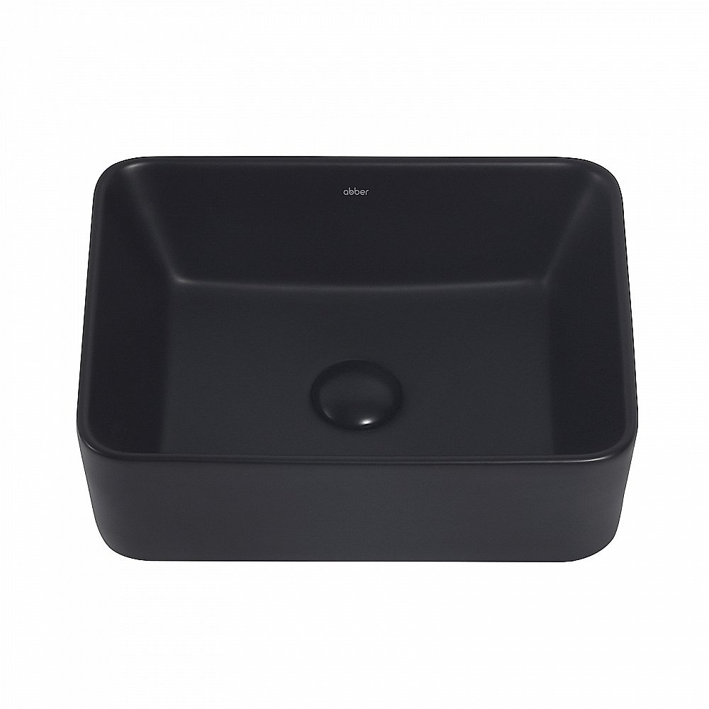 Раковина накладная ABBER Rechteck AC2213MB черная матовая купить в интернет-магазине Sanbest