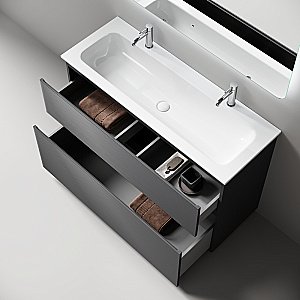 Тумба с раковиной Sancos FOLK Floor FL120FGS/CN7016 120 Grey soft для ванной в интернет-магазине Sanbest