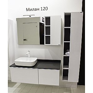 Тумба с раковиной Comforty Милан 120 белый глянец для ванной в интернет-магазине Sanbest