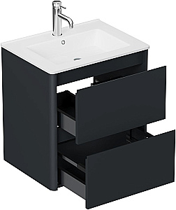 Тумба с раковиной Allen Brau Gravity 60 1.370008.AM антрацит матовый для ванной в интернет-магазине Sanbest