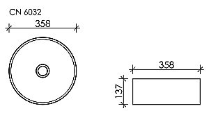 Раковина накладная Ceramica Nova Element CN6032 белый купить в интернет-магазине Sanbest