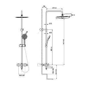 Душевая система Caprigo Don 53-310-CRM хром купить в интернет-магазине сантехники Sanbest