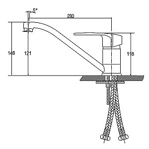 Смеситель для кухни Kaiser Guss 68033 купить в интернет-магазине сантехники Sanbest