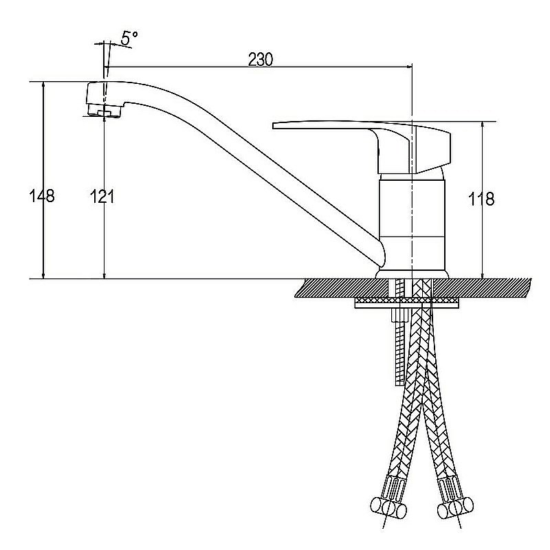 Смеситель для кухни Kaiser Guss 68033 купить в интернет-магазине сантехники Sanbest