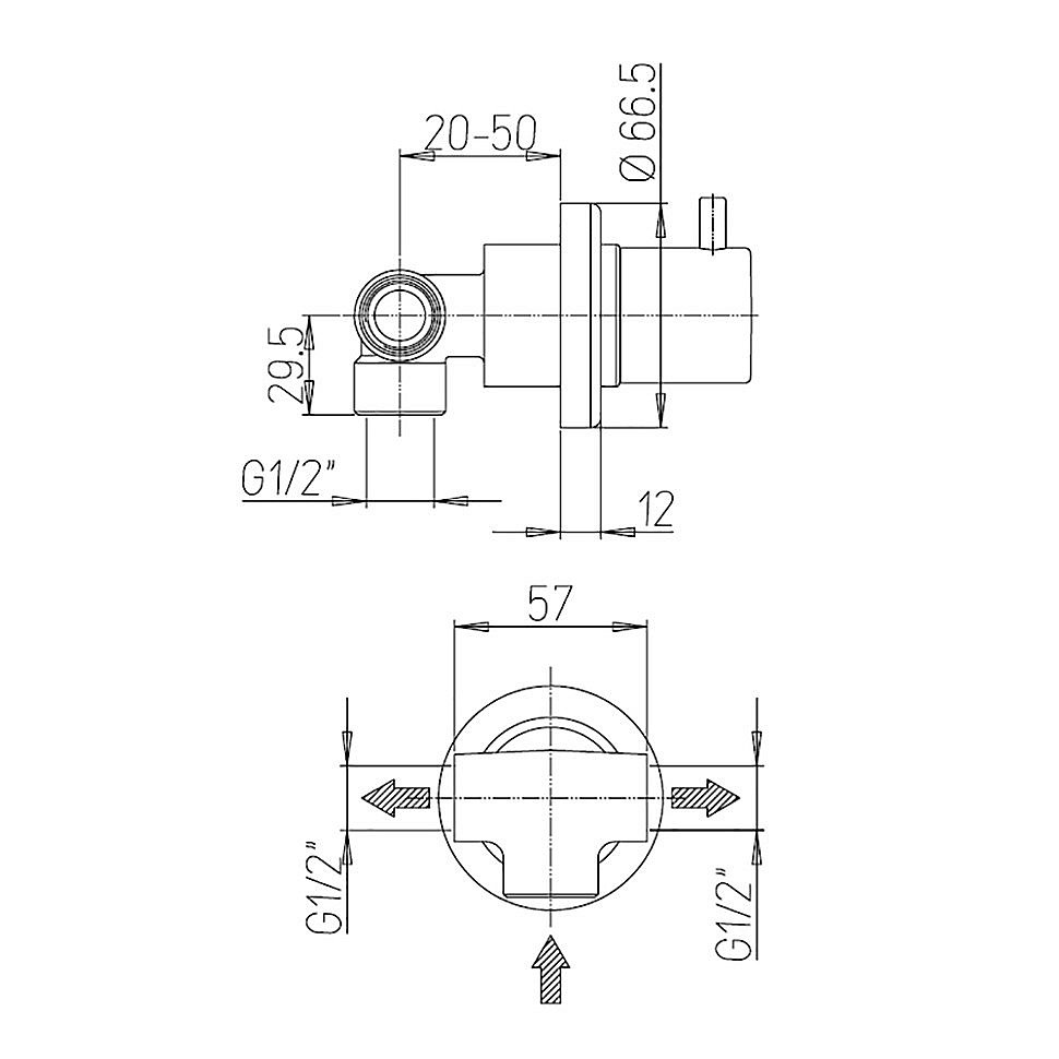 Дивертор PAINI Cox 78CR425 хром для смесителя в интернет-магазине сантехники Sanbest