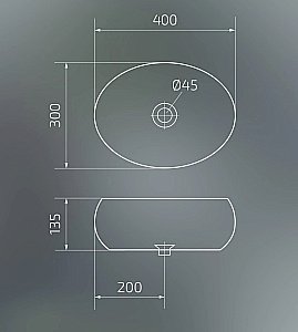 Раковина накладная Gid Lago 40 N9030ds 51235 белая купить в интернет-магазине Sanbest