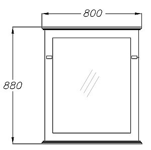 Зеркало Опадирис Палермо 80 белый матовый в ванную от интернет-магазине сантехники Sanbest