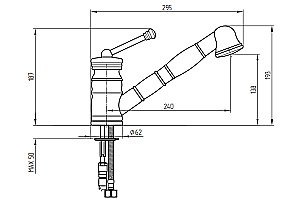 Смеситель для кухни Migliore Cucina Queen ML.CUC-484 медь купить в интернет-магазине сантехники Sanbest