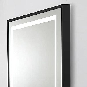 Зеркало BelBagno Kraft SPC-KRAFT-1000-800-LED-TCH-WARM-NERO черный в ванную от интернет-магазине сантехники Sanbest