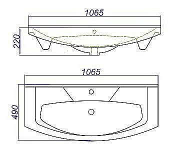 Тумба с раковиной Aqwella Basic 105 дуб золотой для ванной в интернет-магазине Sanbest