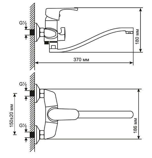 Смеситель для ванны MIXLINE ML 530483 купить в интернет-магазине сантехники Sanbest