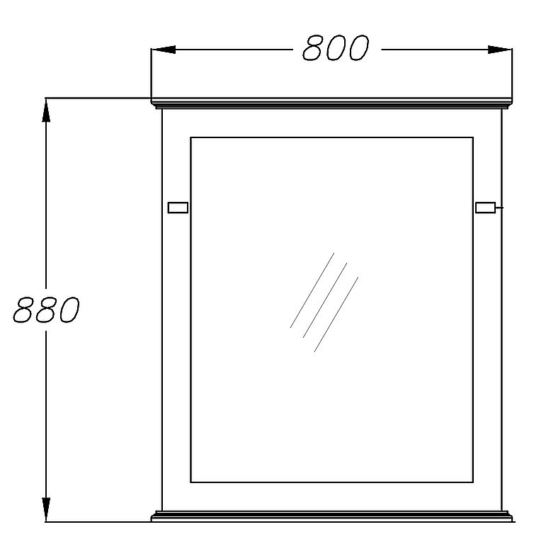 Зеркало Опадирис Палермо 80 белый матовый в ванную от интернет-магазине сантехники Sanbest
