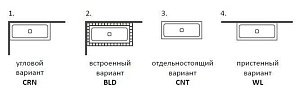 Ванна Cezares Titan Vario отдельностоящая 180x80 купить в интернет-магазине Sanbest