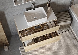 Раковина накладная Акватон Mila 50 732700B000 белая купить в интернет-магазине Sanbest