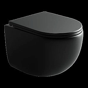 Унитаз подвесной Ceramica Nova UP CN4007MB безободковый, с крышкой микролифт, слив-торнадо, черный матовый купить в интернет-магазине Sanbest
