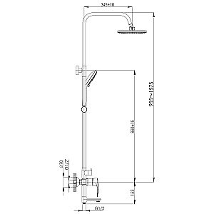 Душевая система Rossinka T T40-46 купить в интернет-магазине сантехники Sanbest