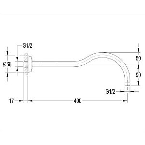 Кронштейн душевой OMNIRES ARMANCE RA06CR купить в интернет-магазине сантехники Sanbest