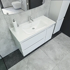 Тумба с раковиной Caprigo Forte 100 два ящика, одна дверь справа, бланж для ванной в интернет-магазине Sanbest