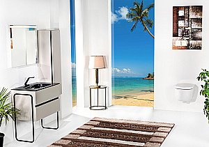 Тумба с раковиной и столешницей Armadi Art Vallessi 120 КАШЕМИР матовый для ванной в интернет-магазине Sanbest